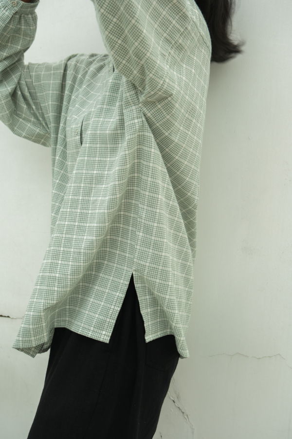 Studio Within Madras Flair Oversized Shirt