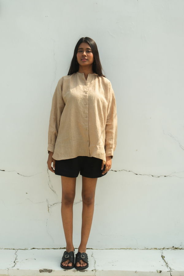Studio Within Parallel Oversized Shirt - Beige