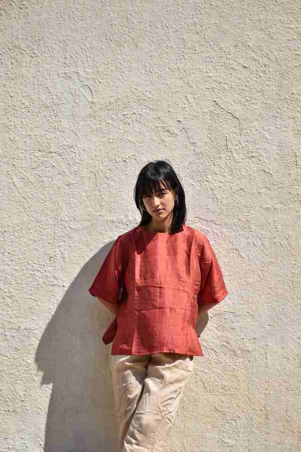 Studio Within Patch Top - Red