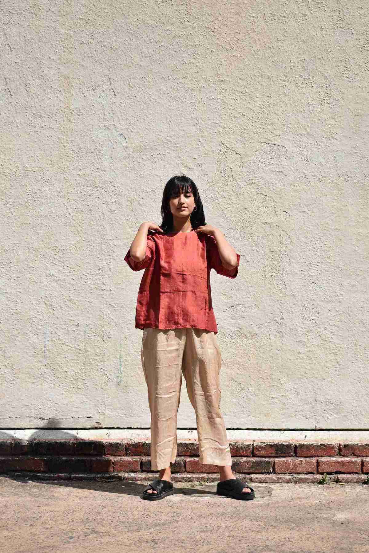 Studio Within Patch Top - Red - Image 3 of 5