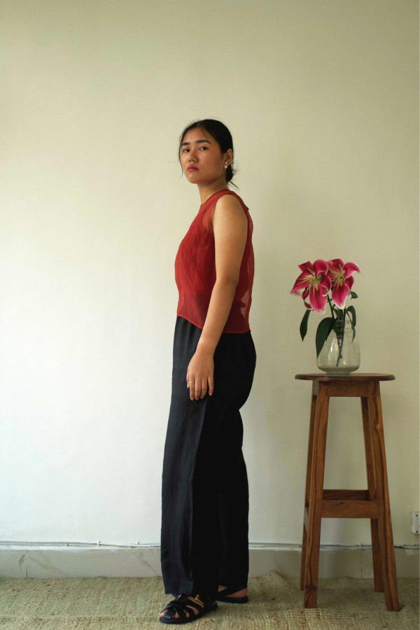 Studio Within Red Organza Vest