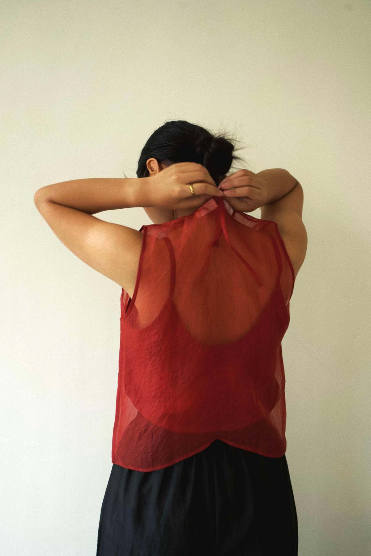 Studio Within Red Organza Vest - Image 4 of 4