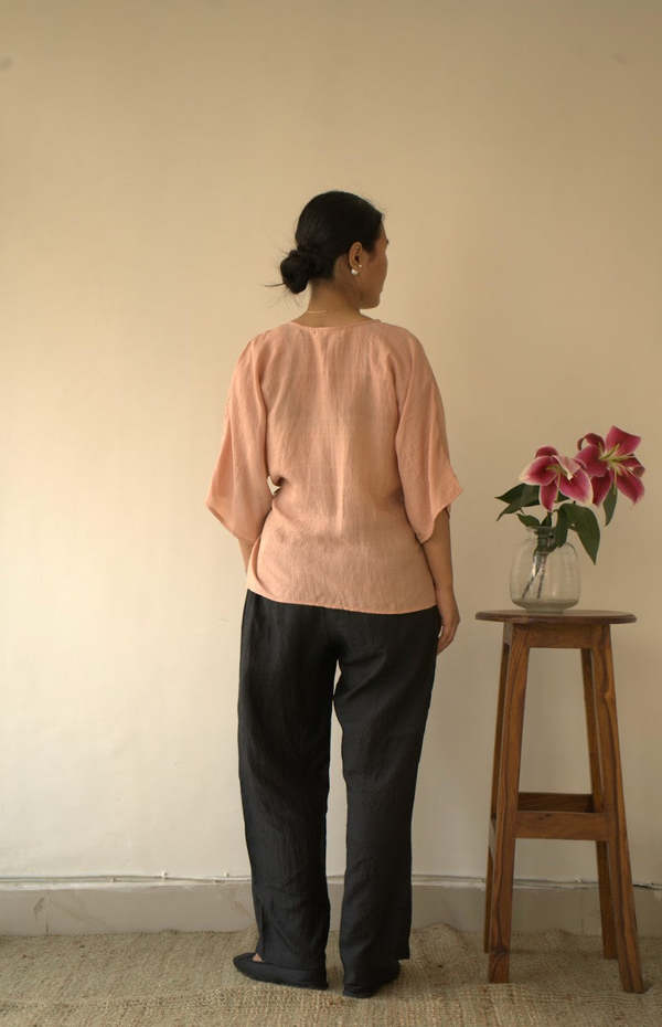 Studio Within Salmon Wrap Top - Salmon