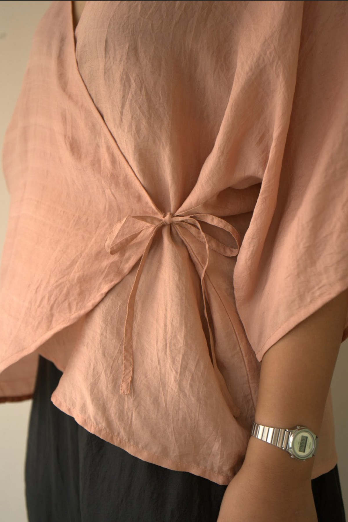 Studio Within Salmon Wrap Top - Salmon - Image 3 of 3
