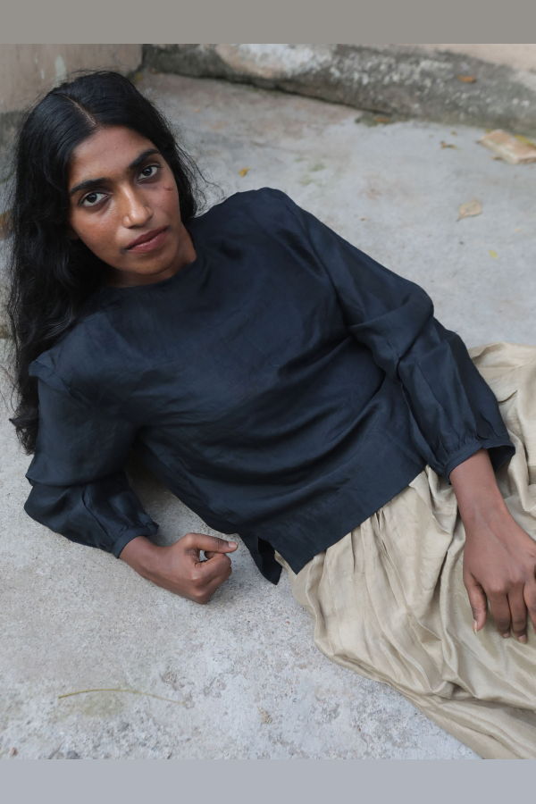 Studio Within Silk Blouse Top