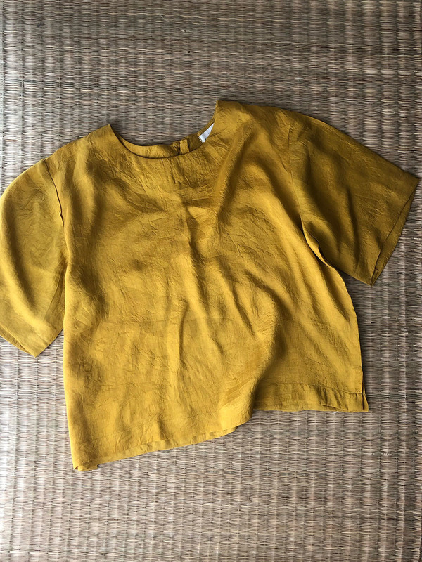 Studio Within Silk Box Top - Charcoal