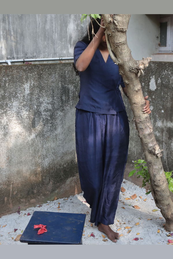 Studio Within Straight Fit Silk Pants