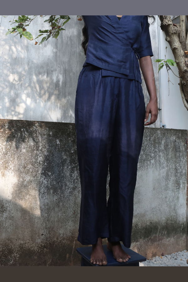 Studio Within Straight Fit Silk Pants