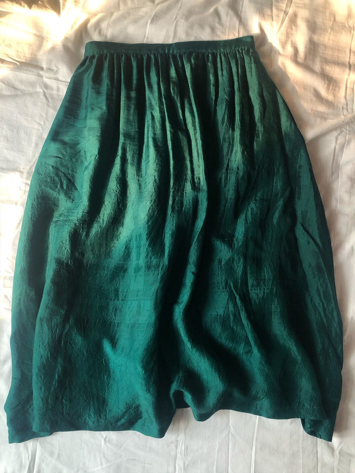 Studio Within Silk Skirt Set - Forest Green - Image 3 of 3
