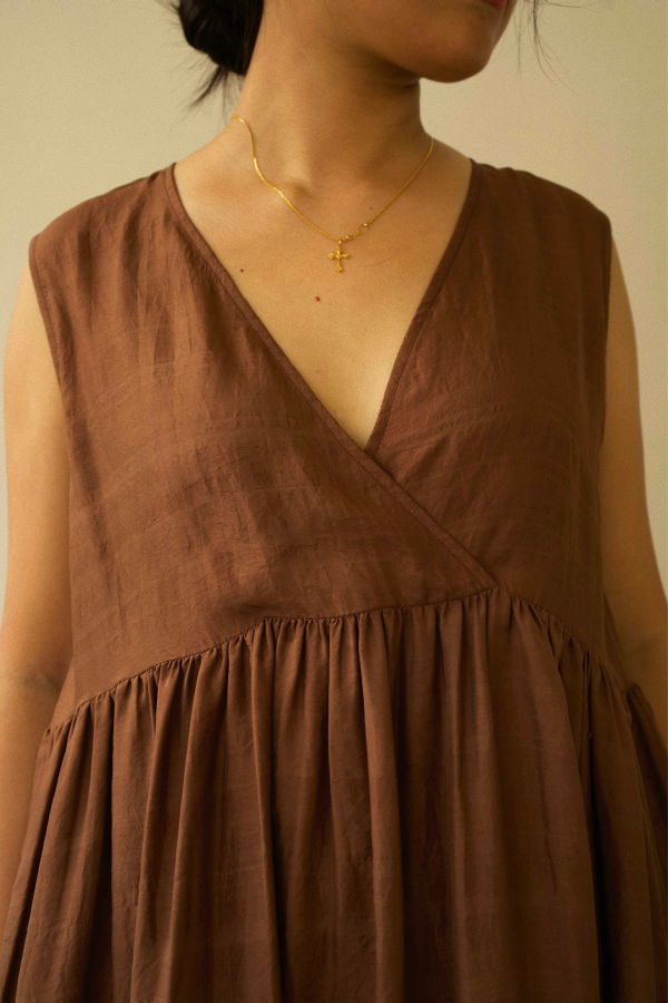 Studio Within Walnut Angrakha Dress - Brown