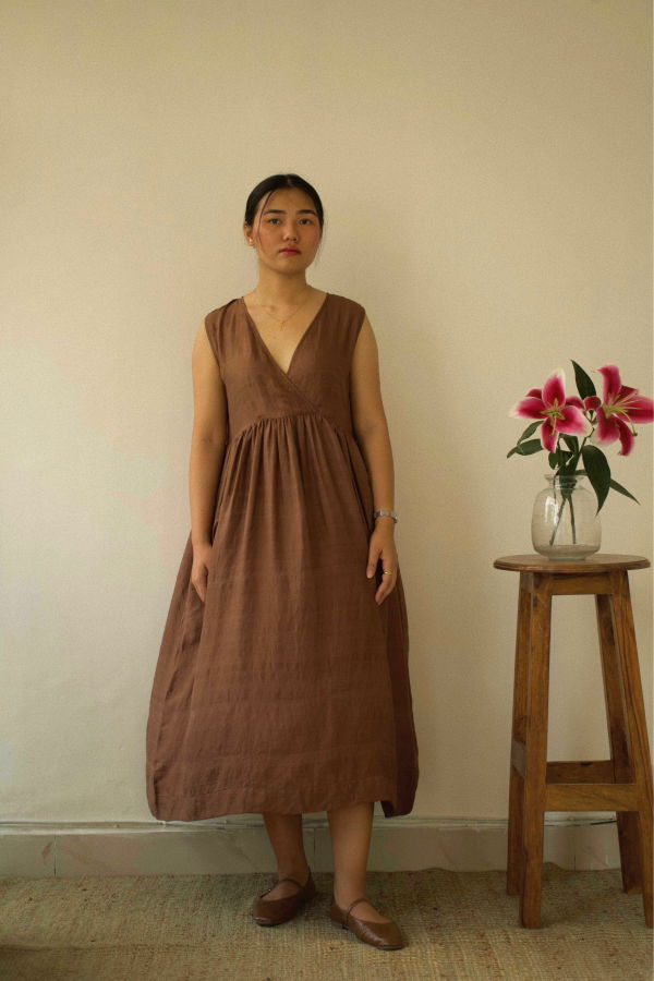 Studio Within Walnut Angrakha Dress - Brown