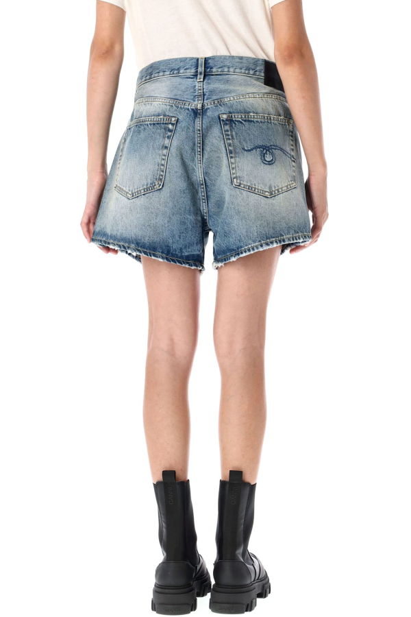 R13 Crossover Denim Short - Bain Blue
