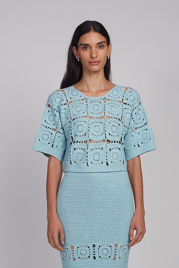 ELEVEN SIX Arden Crochet Top