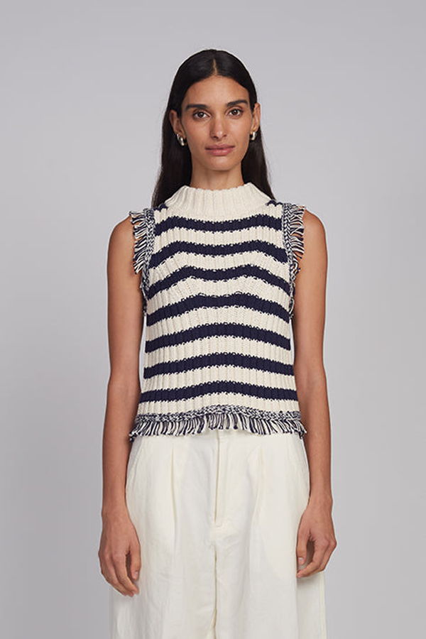 ELEVEN SIX Bria Stripe Sweater Tank