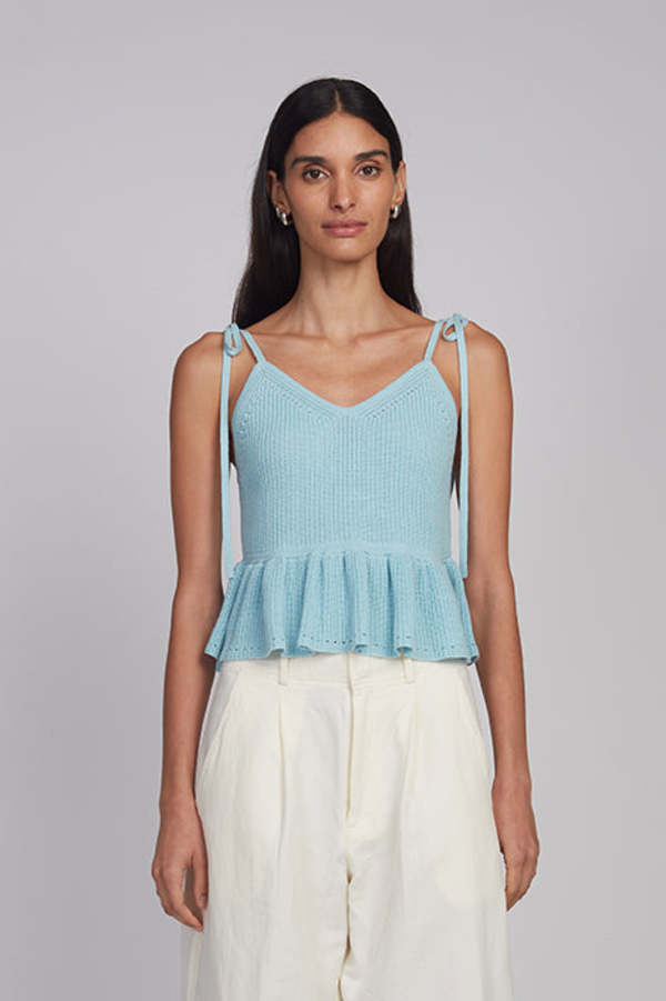 ELEVEN SIX Mali Cami Sweater Tank - Skye Blue ELEVEN SIX Mali Cami Sweater Tank - Skye Blue