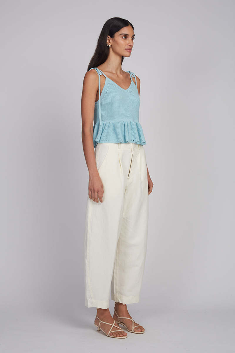 ELEVEN SIX Mali Cami Sweater Tank - Skye Blue