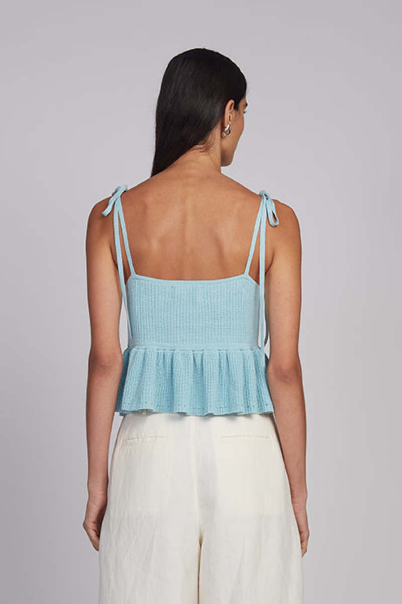 ELEVEN SIX Mali Cami Sweater Tank - Skye Blue