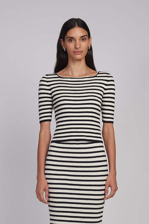 ELEVEN SIX Nena Stripe Top - Butter ELEVEN SIX Nena Stripe Top - Butter