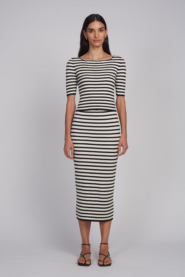 ELEVEN SIX Nena Stripe Top - Butter