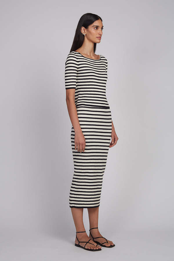 ELEVEN SIX Nena Stripe Top - Butter