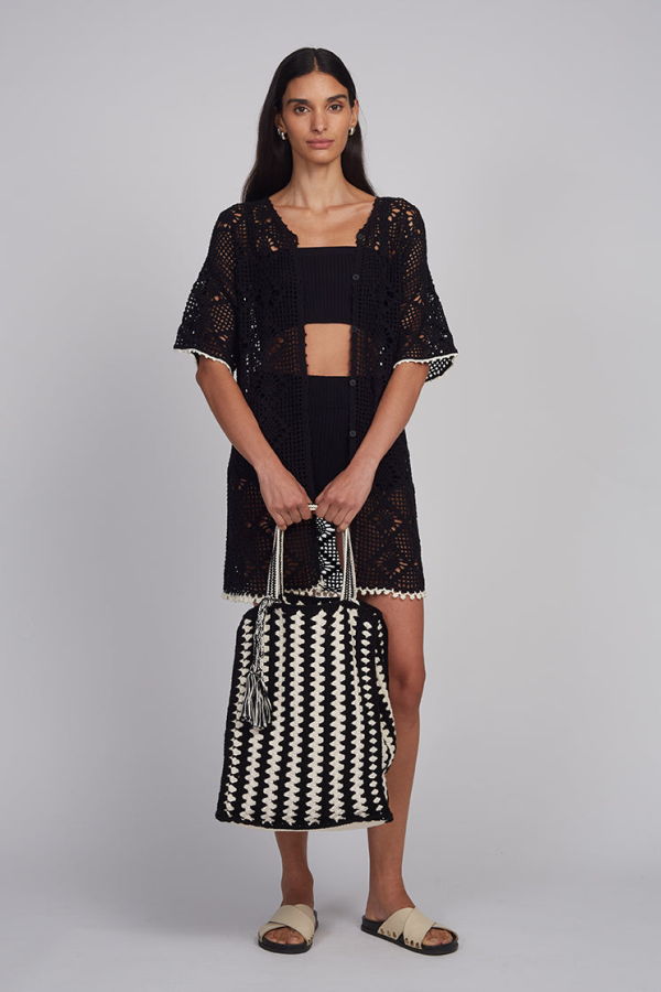 ELEVEN SIX Vera Crochet Tote Bag