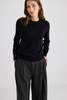 Laing Home Sam Cashmere Crew - Black - Thumbnail 2