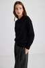Laing Home Sam Cashmere Crew - Black - Thumbnail 4