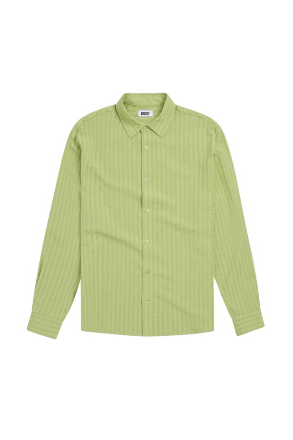 KROST Jordan Striped Wrinkle Shirt - Green