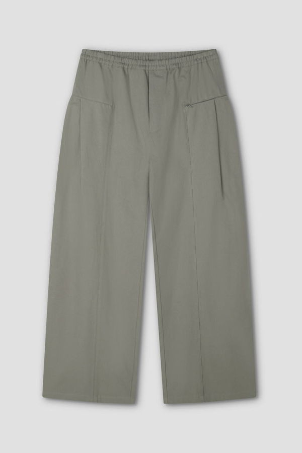 Deiji Studios Sage Grey Pleat Pant