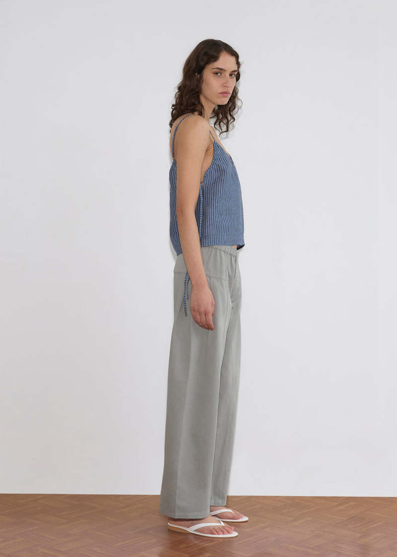 Deiji Studios Sage Grey Pleat Pant