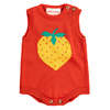 KIDS Bobo Choses Baby Knit Romper Pixel Strawberry - Red - Thumbnail 1