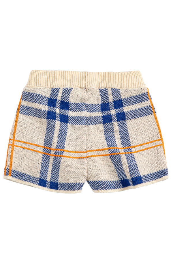 KIDS Bobo Choses Baby Knit Shorts Fun Tartan Print