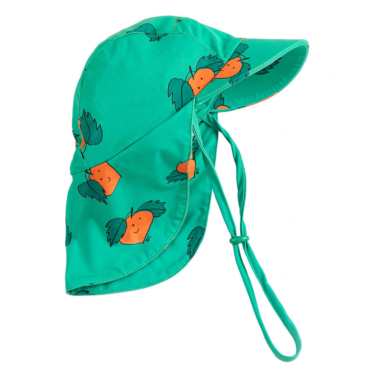 KIDS Bobo Choses Baby All Over Tangerine Print Swim Hat - Green - Image 3 of 4