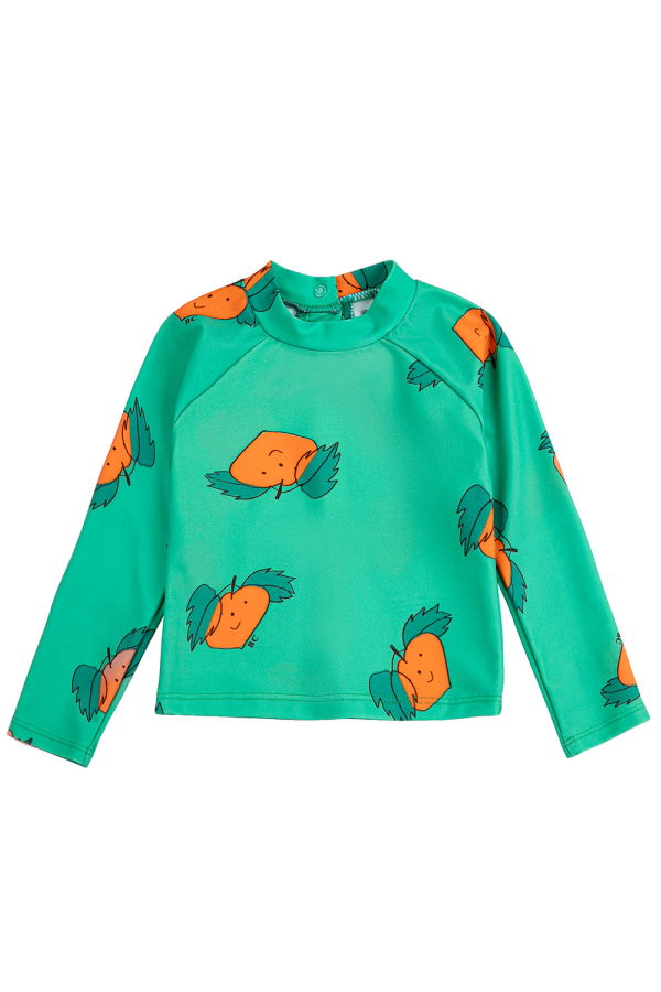 KIDS Bobo Choses Baby Swim Shirt All Over Tangerine Print - Green