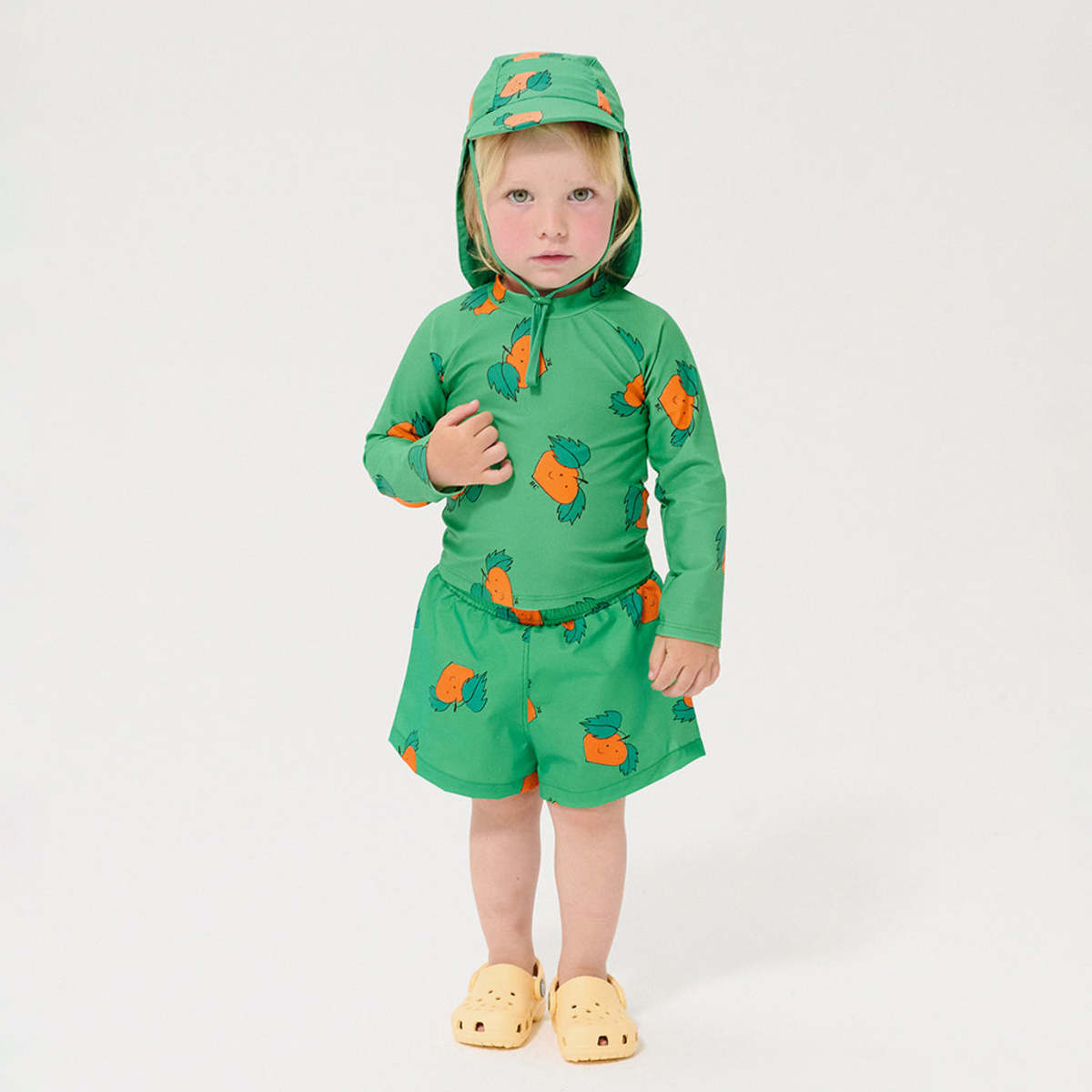 KIDS Bobo Choses Baby Swim Shirt All Over Tangerine Print - Green - Image 4 of 4