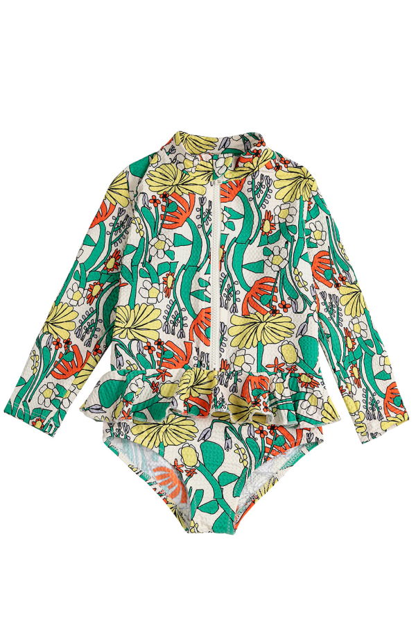 KIDS Bobo Choses Baby All Over Herbalist Print Swimsuit - Multicolour