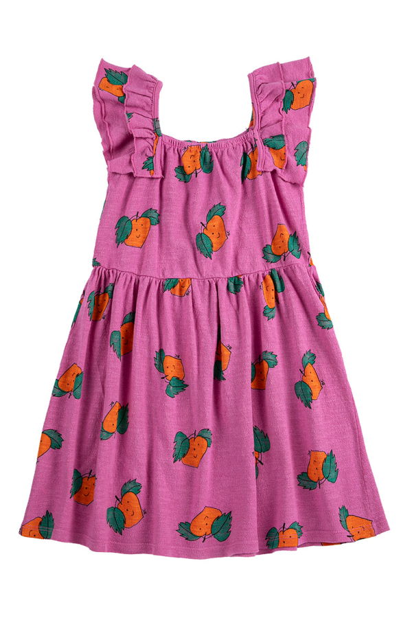 KIDS Bobo Choses All Over Tangerine Print Dress - Purple