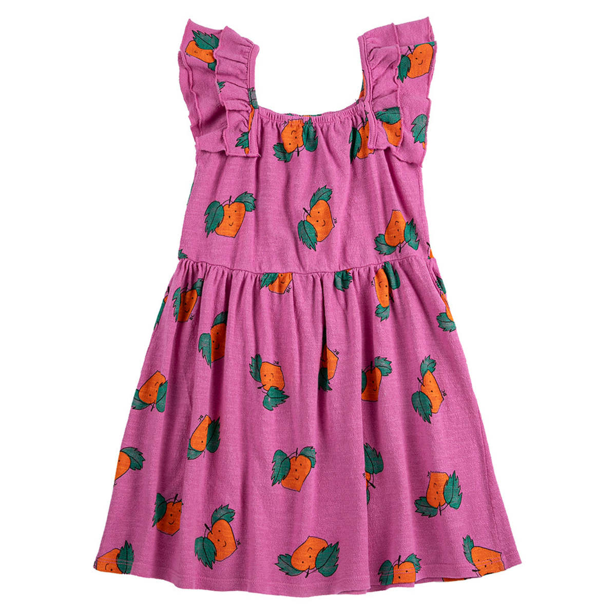 KIDS Bobo Choses All Over Tangerine Print Dress - Purple - Image 1 of 5