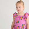 KIDS Bobo Choses All Over Tangerine Print Dress - Purple - Thumbnail 5