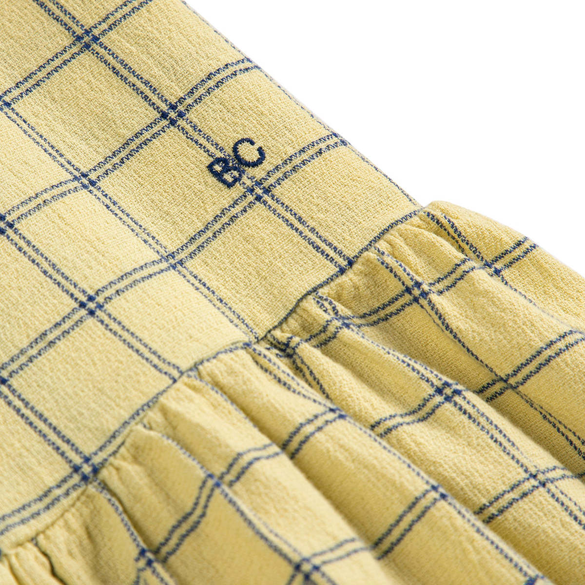 KIDS Bobo Choses Spicy Window Pane Print Dress - Yellow - Image 2 of 5