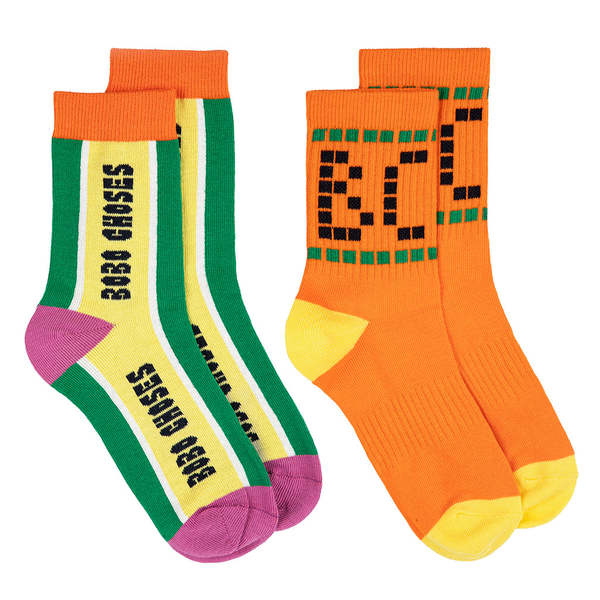 KIDS Bobo Choses Set Of Two Short Socks - Multicolour
