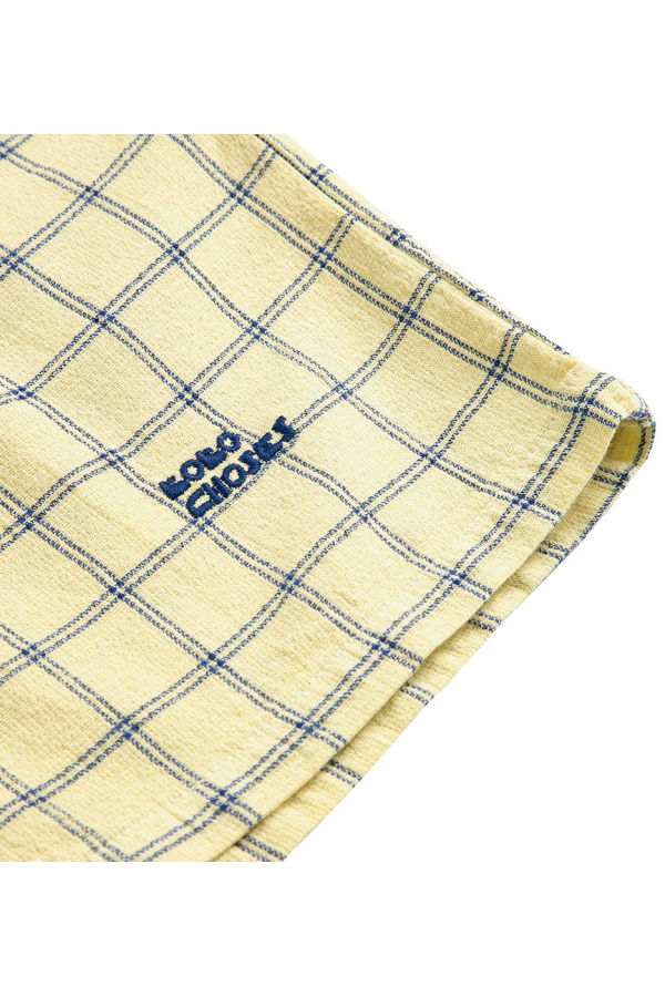 KIDS Bobo Choses Child Shorts Spicy Window Pane Print - Yellow