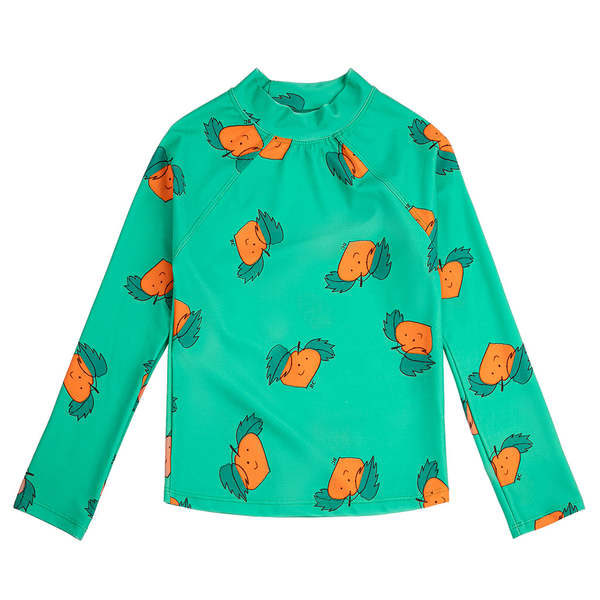 KIDS Bobo Choses Child Swim Shirt All Over Curious Turnip Print Rashguard - Green KIDS Bobo Choses Child Swim Shirt All Over Curious Turnip Print Rashguard - Green