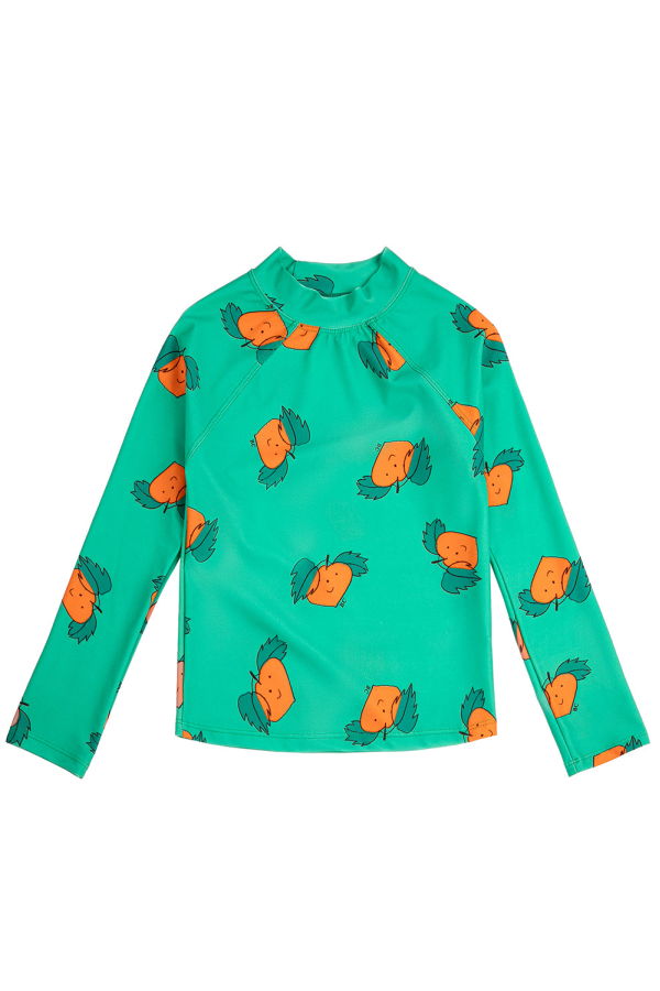 KIDS Bobo Choses Child Swim Shirt All Over Curious Turnip Print Rashguard - Green