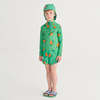 KIDS Bobo Choses Child Swim Shirt All Over Curious Turnip Print Rashguard - Green - Thumbnail 4