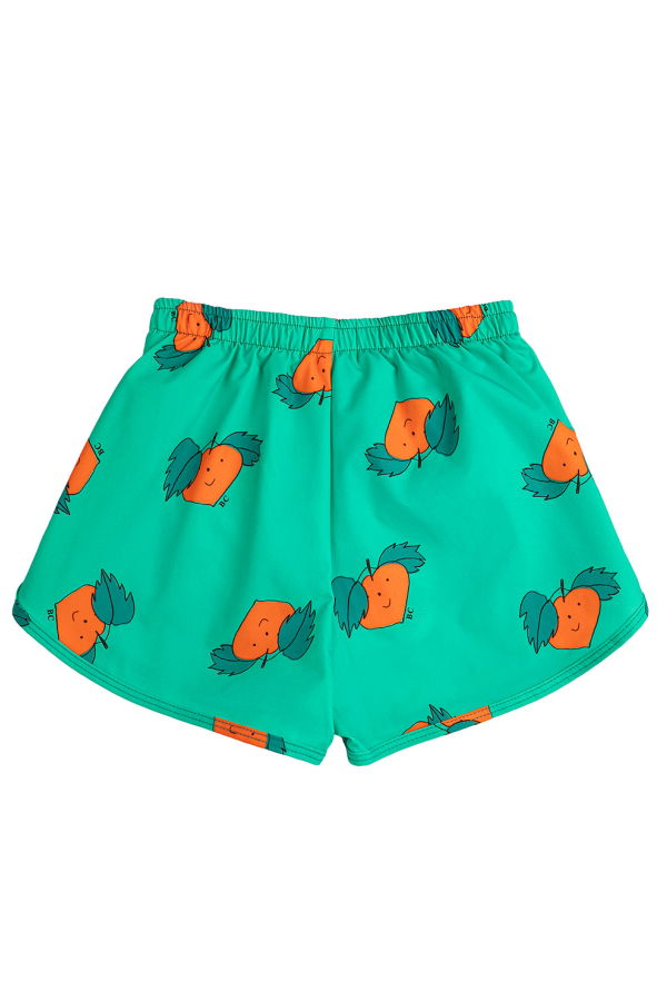 KIDS Bobo Choses All Over Curious Turnip Print Swim Shorts - Green