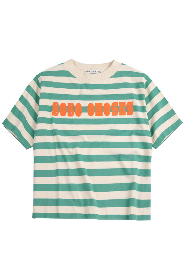 KIDS Bobo Choses Modern Stripes Tee - Green