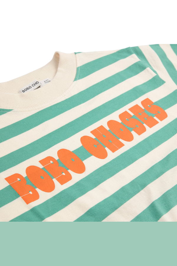 KIDS Bobo Choses Modern Stripes Tee - Green