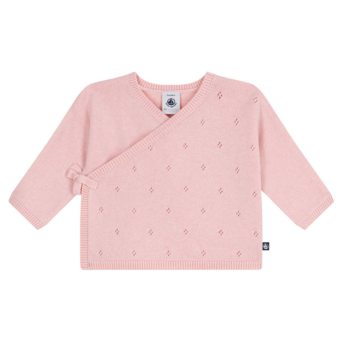 KIDS Petit Bateau Baby Wrap Cardigan - Pink - Image 1 of 7