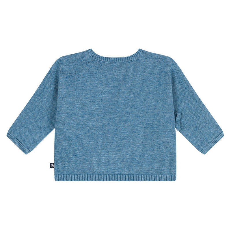 KIDS Petit Bateau Baby Wrap Cardigan - Adriatic Blue
